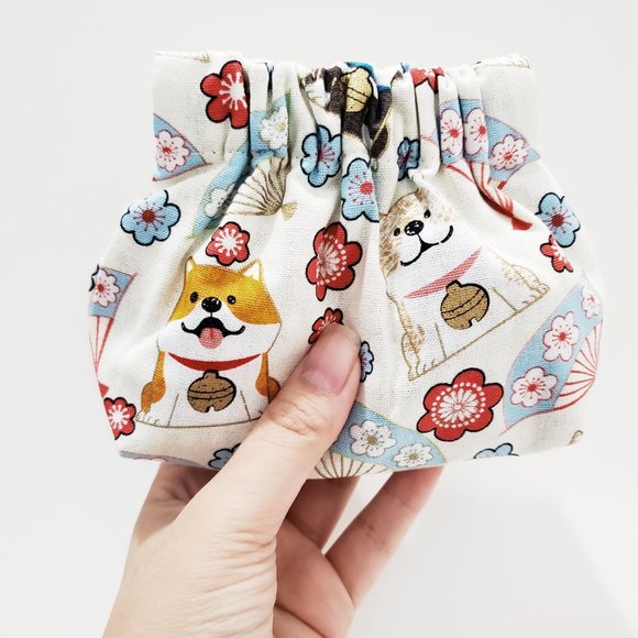 Handmade Coin Purse Pouch Wallet Bag Shiba Inu Dog - Picture 4 of 5
